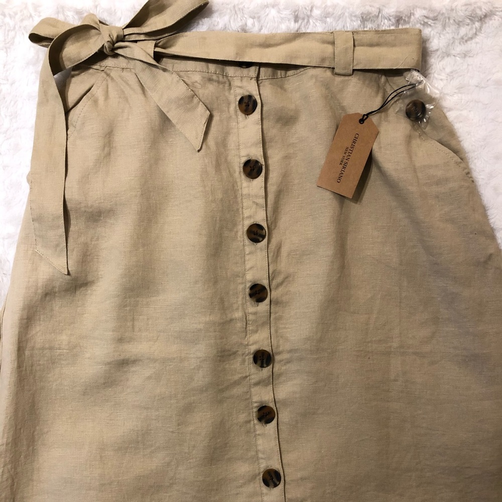 Christian Siriano Skirt 100% Linen